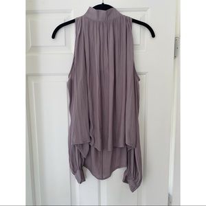 Mono B Purple Sheer Blouse